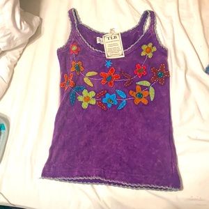 Vintage purple flower tee shirt